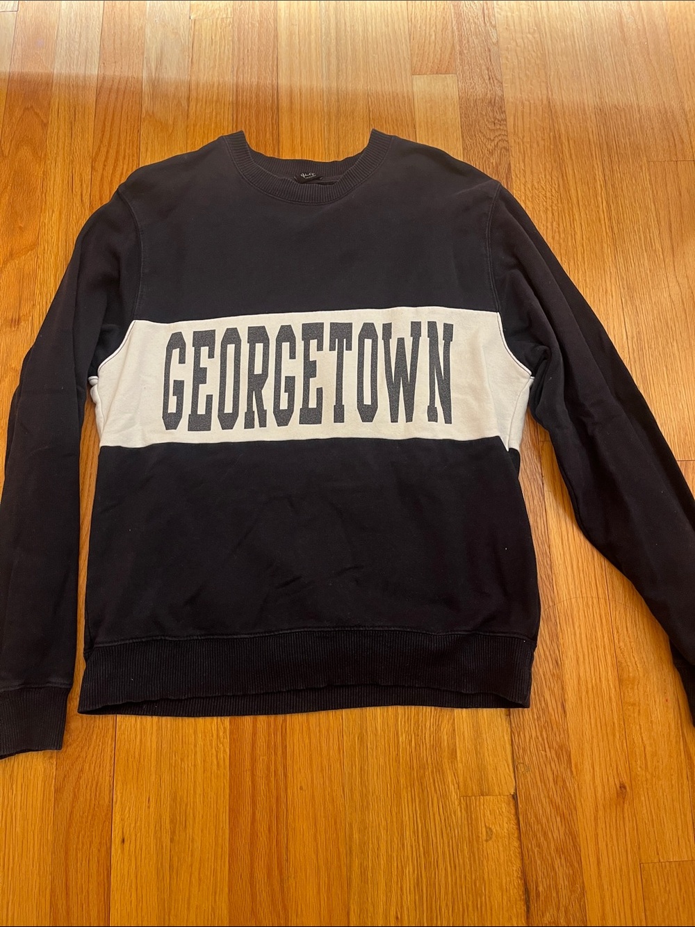 John Galt Georgetown Blue  & White Crewneck Sweatshirt